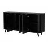 Kumode Cama Meble VOLARE 151 x 39 x 75 cm, melns / San Sebastian