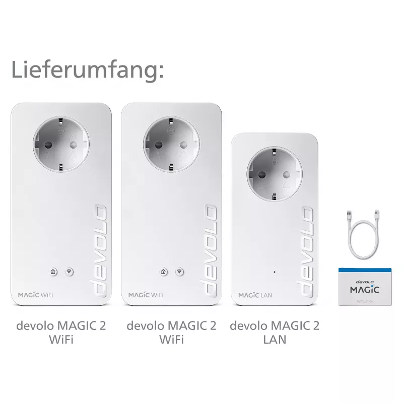 Devolo Magic 2 WiFi next Multiroom Kit, 3 adapteru komplekts