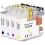 Renkforce Tintes komplekts Brother LC-223 (LC223VALBPDR) saderīgs Melns, Ciāns, Magenta, Dzeltens RF-5655920