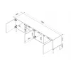 TV skapis cama meble INSERTO 3D1W 190x40x62 cm melns ar LED