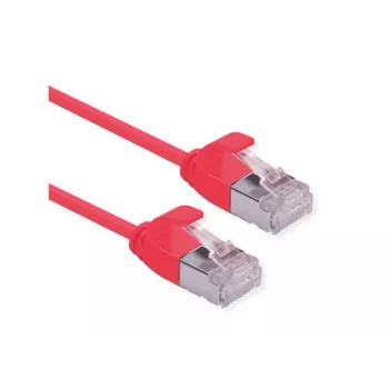 ROLINE DataCenter Patch-Cable RJ-45 (Tēviņš) uz RJ-45 (Tēviņš) 3 m U/FTP CAT 6a Bezhalogēns, Lietais, Snagless, Stiepts, 10 Gigabit Ethernet Sarkans Pantone 199C (21.15.3316)