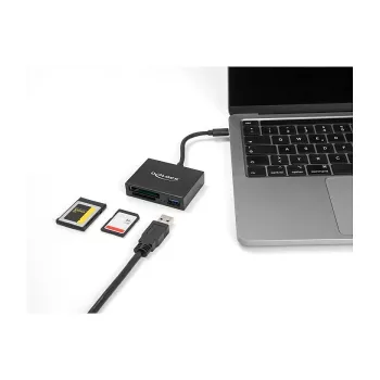 DeLOCK USB-C karšu lasītājs XQD un SD atmiņas kartēm, USB 5 Gbps