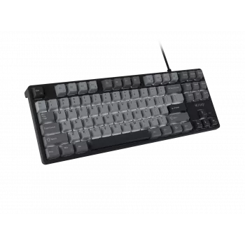 NATEC Fury Gaming Keyboard Kanabo K2 mehāniskā tastatūra US balts fona apgaismojums melni-pelēka