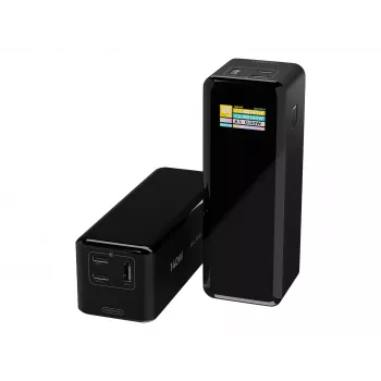Power bank BLOW AIR99.9 27000mAh PD 140W LCD — 2× USB‑C, 1× USB‑A, 27000 mAh, 140 W kopā