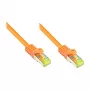 RJ45 savienotājkabelis ar Cat.7 neapstrādātu kabeli un fiksatora aizsardzību (RNS®), S/FTP, PiMF, bezhalogēna, 600MHz, OFC, oranžs, 20m, Good Connections® (8070R-200O)