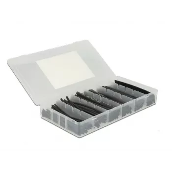 Termosarūkošās caurulītes komplekts DeLOCK 86271 Melna 100 gab.