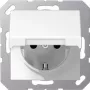 Jung A 1520 BFKL WW kontaktligzda CEE 7/3, 250 V, 16 A, IP44, balta, termoplasts