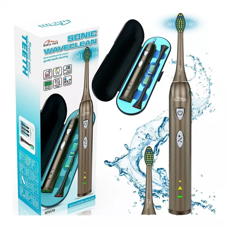 Sonic zobu birste Media-Tech SONIC WAVECLEAN Pieaugušo Brūna