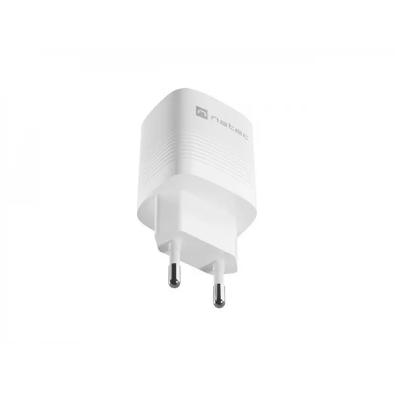 Vadu mobilās ierīces lādētājs NATEC NUC-2140, 30W, USB-C PD 3.0 + USB-A, Samsung AFC, Balts