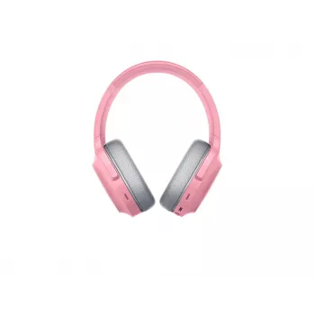 Razer Barracuda bezvadu austiņas ar galvas saiti, spēlēm, USB Type-C, Bluetooth, pelēka, rozā