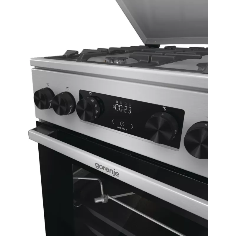 Gorenje GKS5C71XF Brīvi stāvoša plīts ar cepeškrāsni Sudraba