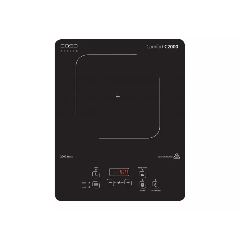Caso Comfort C2000 Brīvi stāvoša galda plīts | 1 indukcijas zona | Sensors | Melna