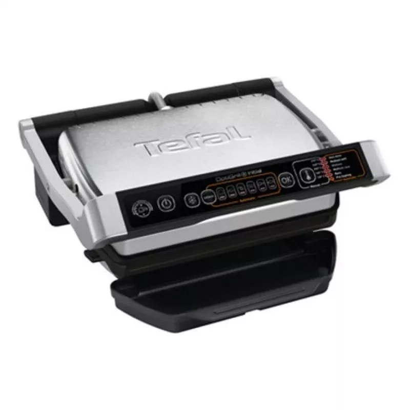 Kontaktgrils Tefal OptiGrill Initial GC706D, 2000 W, melns/nerūsējošais tērauds