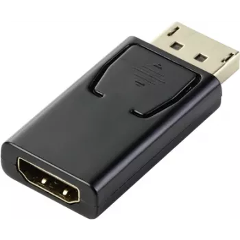 Renkforce RF-5506962 DisplayPort / HDMI adapteris [1x DisplayPort spraudnis - 1x HDMI ligzda] Melns, zeltīti kontakti