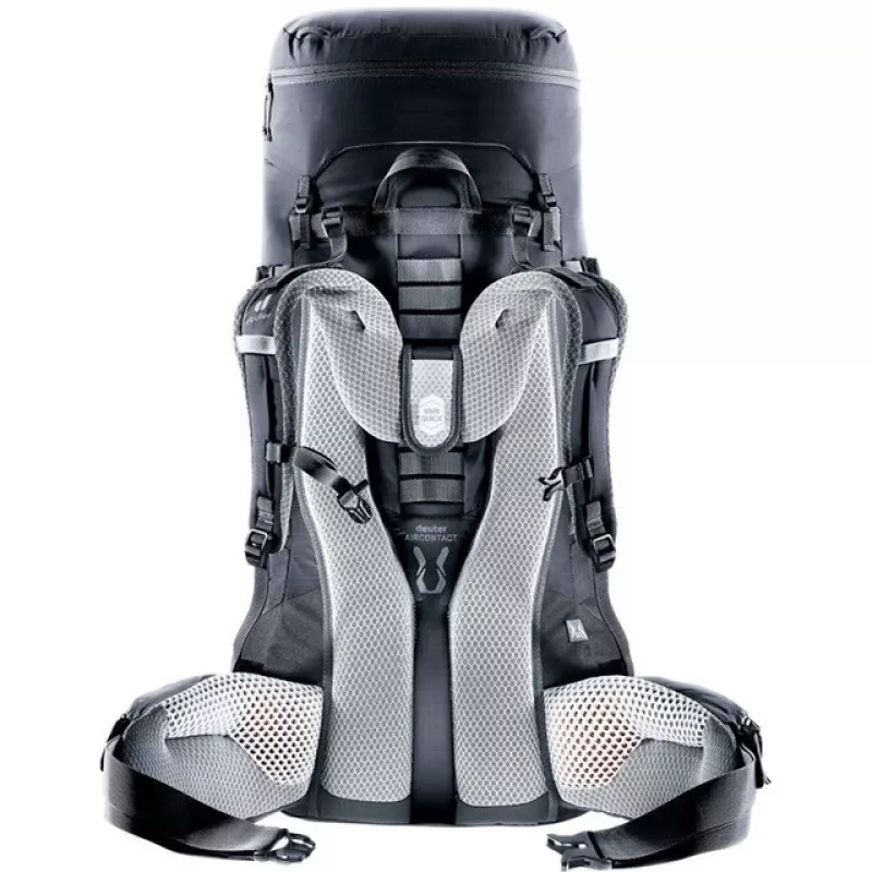 Deuter Aircontact Lite 45+10 SL Sieviešu pārgājienu mugursoma Melna