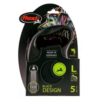 Flexi Black Design L 5 m suņa pavada ar automātisko tinumu