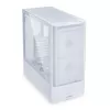 MidiTower korpuss Lian Li LANCOOL 207 — balts, caurspīdīgs panelis, atbalsta ATX/MicroATX/MiniITX, bez barošanas bloka