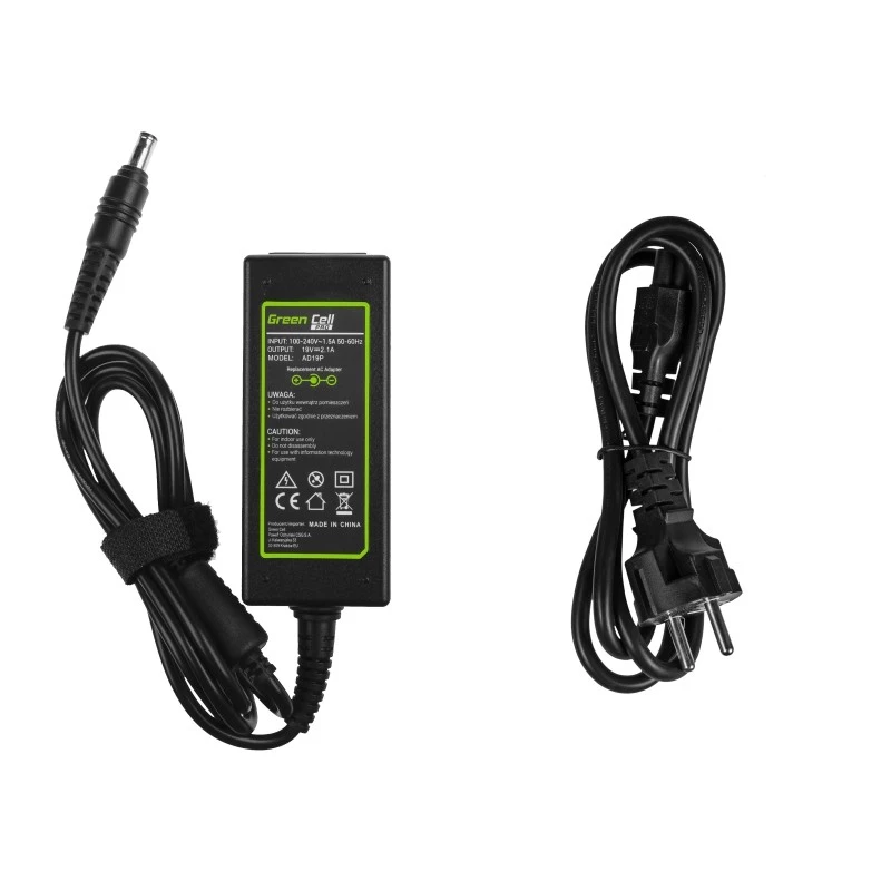 Iekštelpu barošanas adapteris Green Cell AD19P 40W Melns