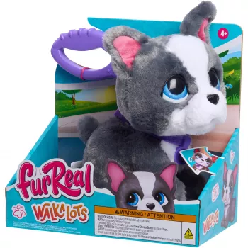 furReal Walk-a-Lots franču buldogs, rotaļu figūriņa