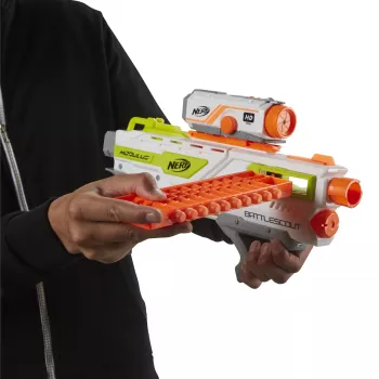 Rotaļu blasteris HASBRO Nerf BattleScout ICS-10 FFP B1756F030 – putu šautra, vienšāviens, taktiskā sliede