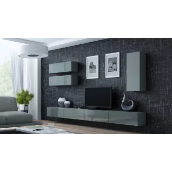 Cama Skapis VIGO 90 slēgts 90/35/32 pelēks/pelēks glancēts
