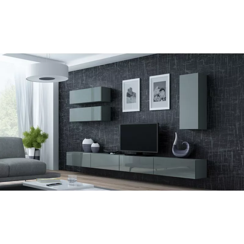 Cama Skapis VIGO 90 slēgts 90/35/32 pelēks/pelēks glancēts