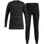 Odlo Set long ACTIVE WARM ECO SET bērnu apakšveļas komplekts, izmērs 140 cm, melns un pelēks