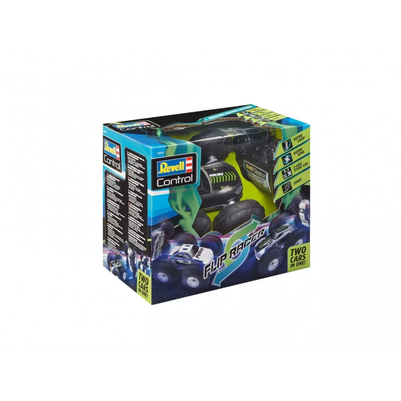 Revell Control 24634 Stunt Car FlipRace Ieejas līmeņa elektriskais RC monster truck ar visu riteņu piedziņu (24634)