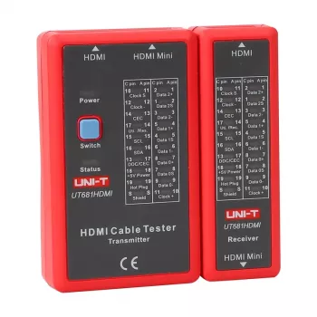 HDMI kabeļu testeris UNI-T UT681HDMI — HDMI un Mini HDMI nepārtrauktības un vadu pārbaude