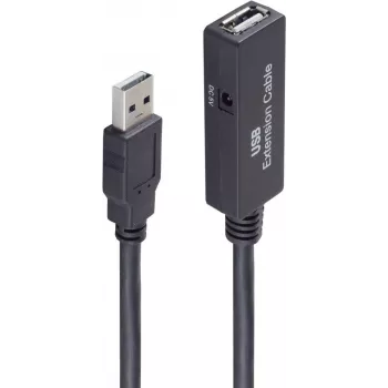USB kabelis ShiverPeaks BS13-29055 5m USB A Melns