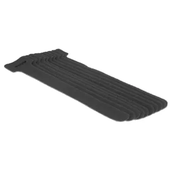 DeLOCK 18686 Melns 10 gab. Velcro kabeļu saites