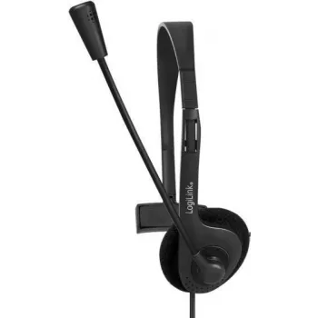 LogiLink HS0054 - Austiņas - On-Ear - Vadu - 3,5 mm Spraudnis - Melna