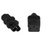 Microconnect PE613AD strāvas adapteris C6 uz C13 Melns