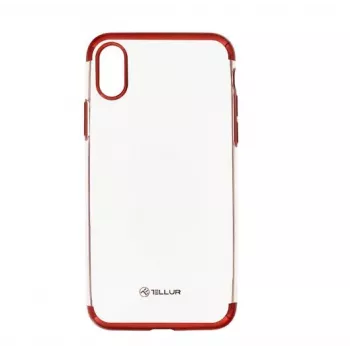 Tellur TLL121223 vāciņš iPhone X sarkans caurspīdīgs