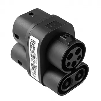 Akyga AK-SC-E11 kompakts elektromobiļa uzlādes adapteris CCS1 – CCS2, DC/AC, IP54, melns