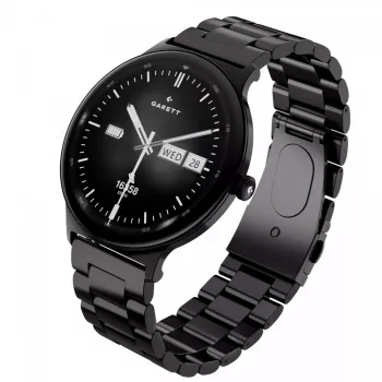 Viedpulkstenis Garett Quantum — melns nerūsējošais tērauds