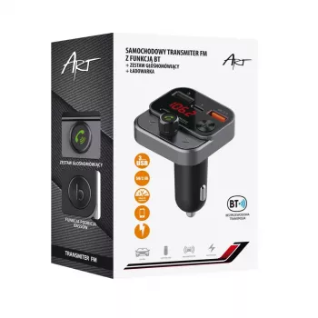 Art MP3TR FM-84B Black Bluetooth FM raidītājs automašīnai