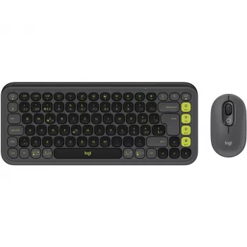 Logitech POP ICON COMBO Swiss, Grafit/Zaļš, Bluetooth, 920-013275