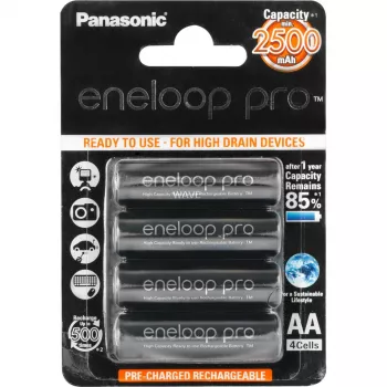 Uzlādējamas AA baterijas Panasonic BK-3HCCE/4BE NiMH 1,2 V 4 gab.