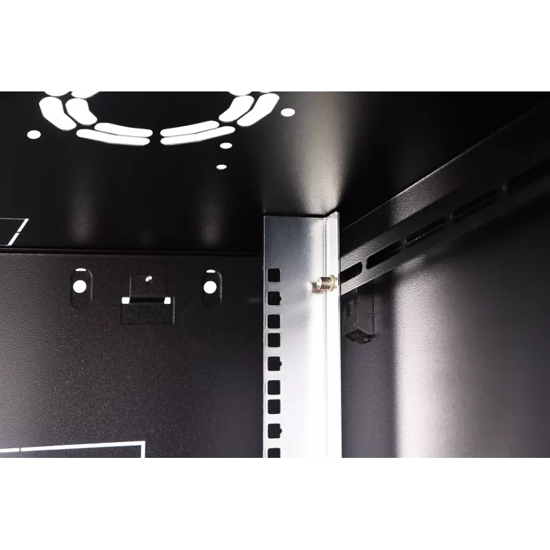 Sienas 19 collu skapis DIGITUS Dynamic-N DN-37103 — 7U, 600x600 mm, IP20, neizjaukts, melns