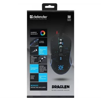 Vadu spēļu pele Defender Drag Len GM-907
