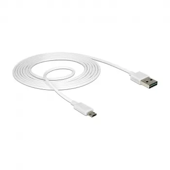USB kabelis DeLOCK 84808 USB 2.0 2 m balts USB A — Micro-USB B