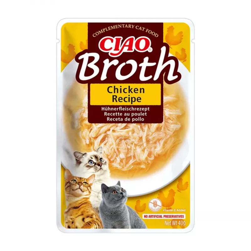 INABA Ciao Broth ar vistu, lasi un tunzivi - kaķu gardumi - 24x40g