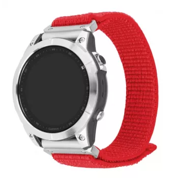22 mm neilona siksniņa FIXED Garmin QuickFit 160–210 mm sarkana