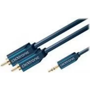 MP3 adaptera kabelis (3,5 mm audio ligzda/2x RCA spraudnis) - 3,0 m papildu adapteris MP3 atskaņotājiem, iPod un viedtālruņiem