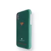 VixFox aizmugurējais vāciņš ar kabatiņu kartei iPhone X / XS, meža zaļš