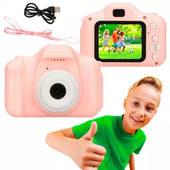 Bērnu digitālā kamera Extralink H20 Rozā 1080P 30fps 2.0 collu ekrāns
