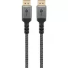 Pro DisplayPort 1.4 Sleeved kabelis - 2m - Melns