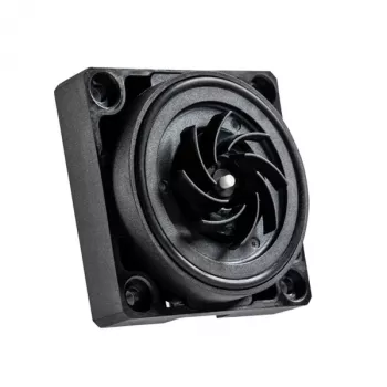 BitsPower K1M — kompakts melns ūdens dzesēšanas sūknis, 8–16V, 0.7A, 8.4W, 62×62×28.1 mm