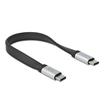 USB kabelis DeLOCK 85926 USB 3.2 Gen 2 0.22 m USB C melns sudrabs
